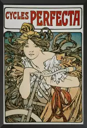 Publicité cycle par Alphonse Mucha - tableau celebre