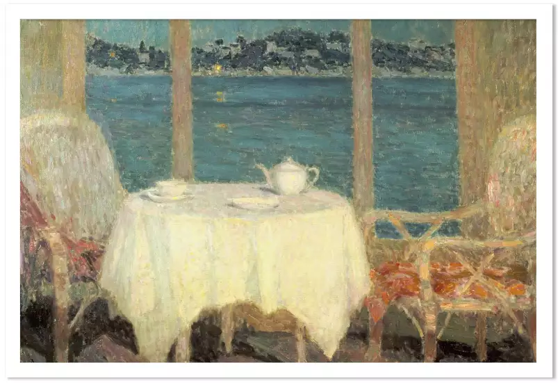 La baie de St Tropez d' Henri Le Sidaner - tableau celebre