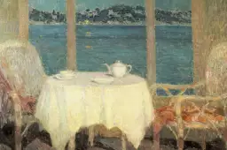 La baie de St Tropez d' Henri Le Sidaner - tableau celebre