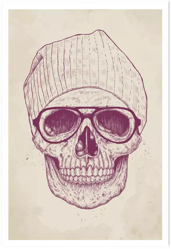 Skull hat - tableau design contemporain