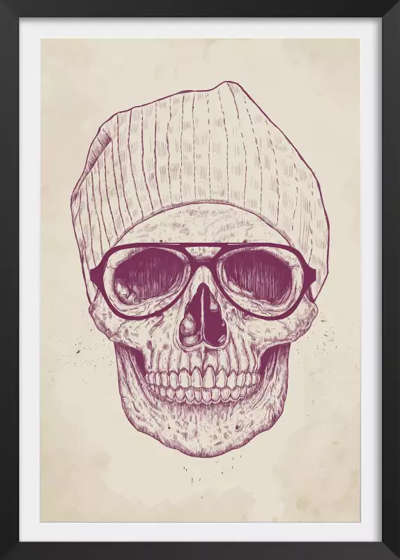 Skull hat - tableau design contemporain