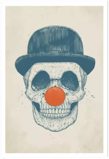 Skull clown - tableau design contemporain