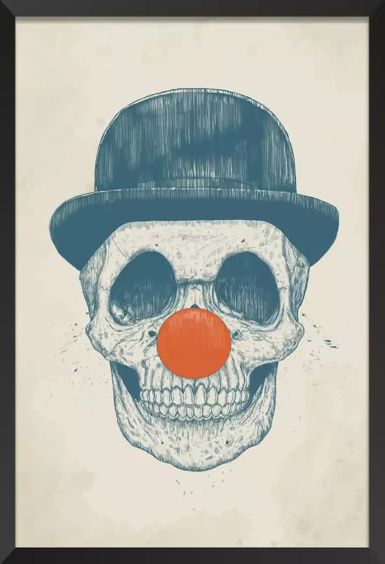 Skull clown - tableau design contemporain