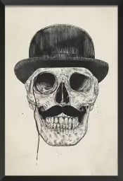 Skull moustache - tableau art contemporain