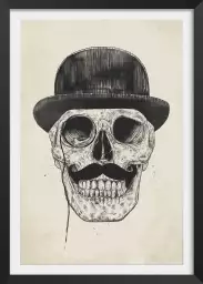 Skull moustache - tableau art contemporain