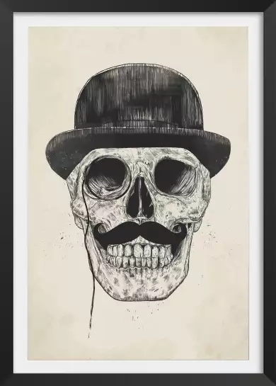 Skull moustache - tableau art contemporain