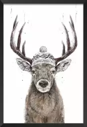 Winter deer - affiche animaux