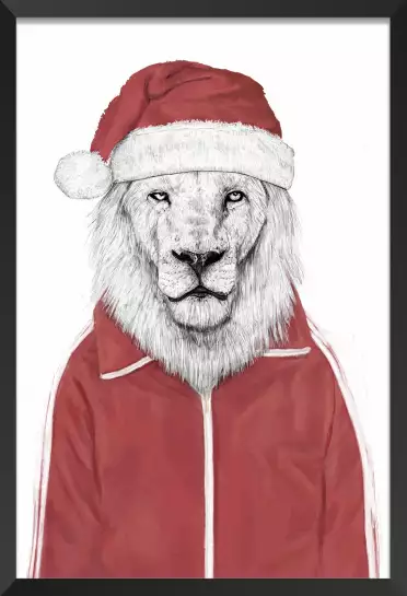 Santa lion - animaux déguisé