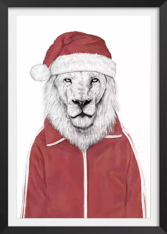 Santa lion - animaux déguisé