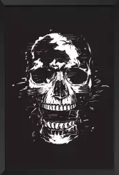 Skull pixel - affiches noir et blanc