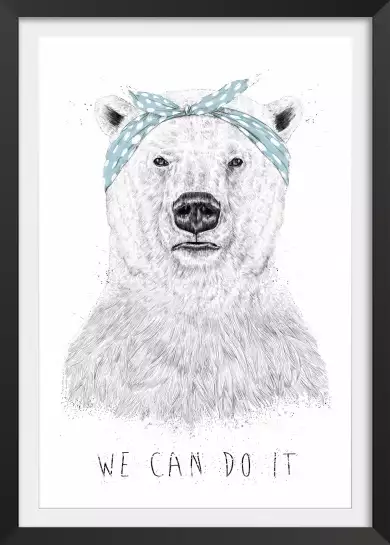 We can do it Bear - tableau animaux habillés