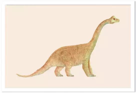 Diplodocus - Watercolors - affiche animaux