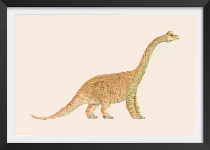 Diplodocus - Watercolors - affiche animaux