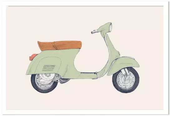Vespa print - poster moto