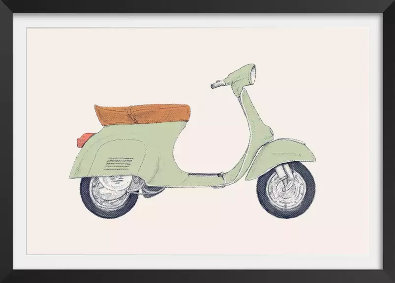 Vespa print - poster moto