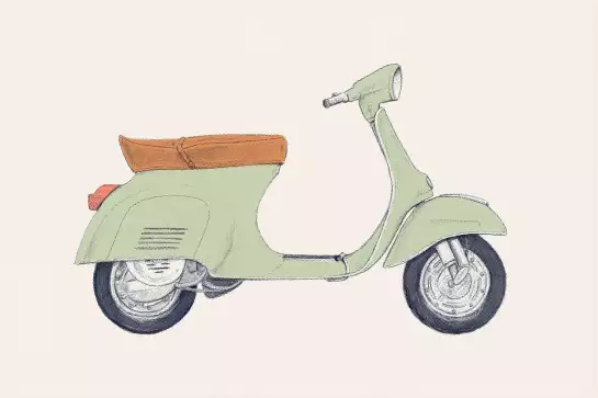 Vespa print - poster moto