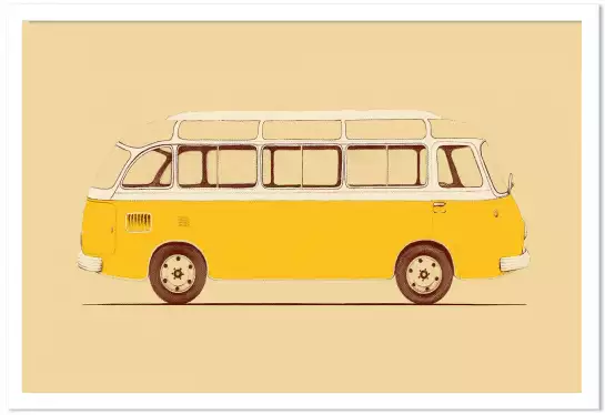 Yellow van - affiche voiture