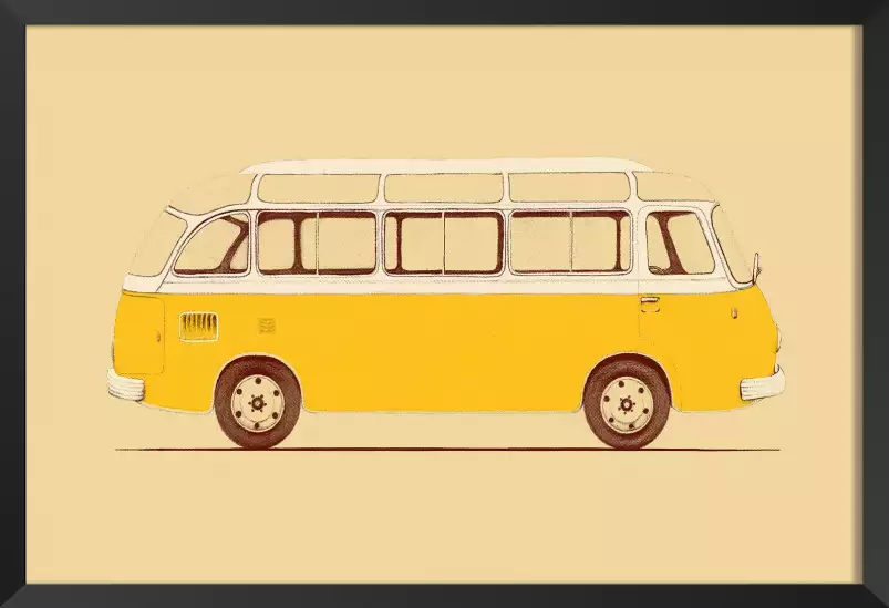 Yellow van - affiche voiture