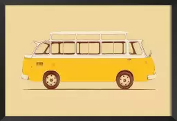 Yellow van - affiche voiture