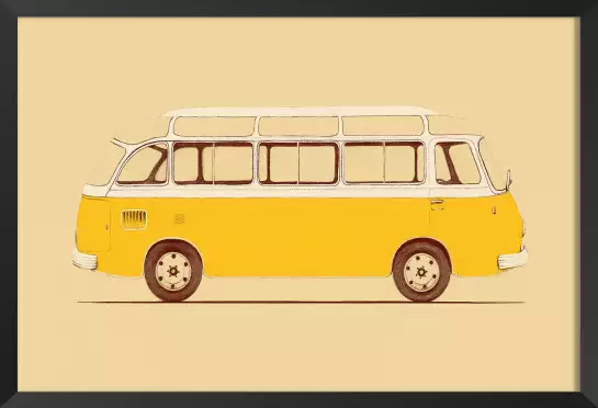 Yellow van - affiche voiture