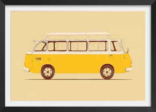 Yellow van - affiche voiture