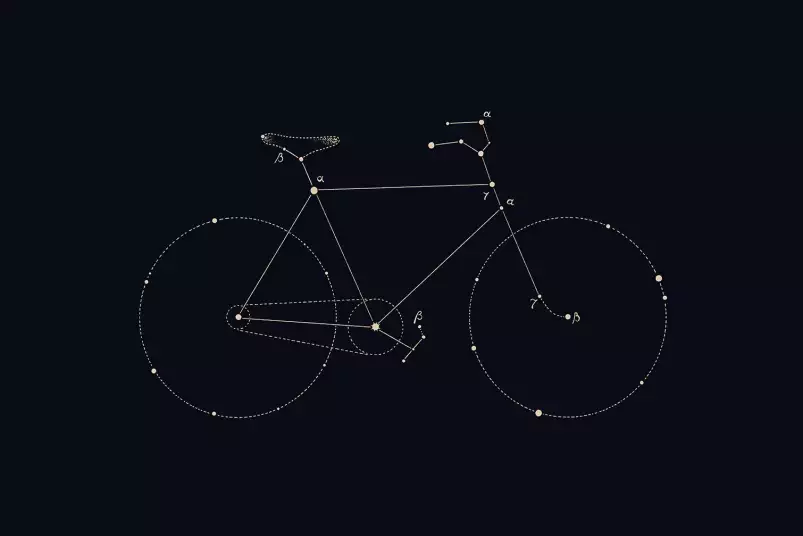 Bike constellation - poster astronomie