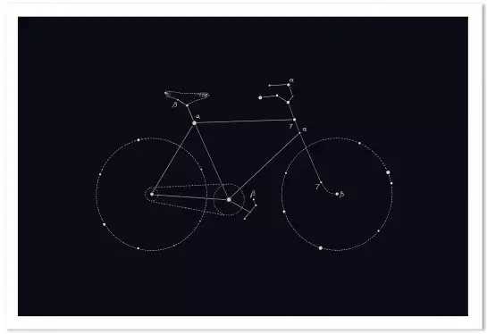 Bike constellation - poster astronomie