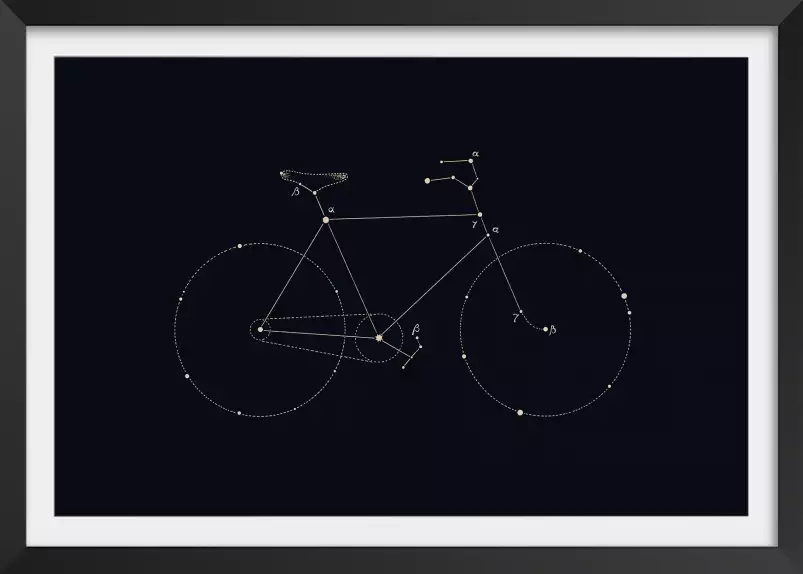 Bike constellation - poster astronomie