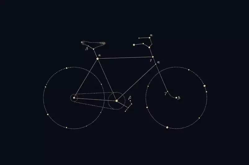 Bike constellation - poster astronomie