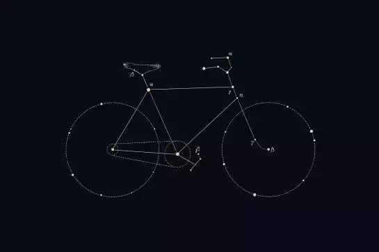 Bike constellation - poster astronomie