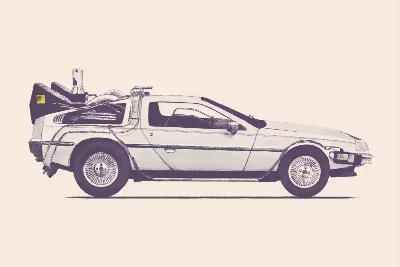 Delorean - poster voiture