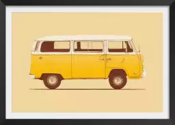 Fourgon jaune - poster voiture