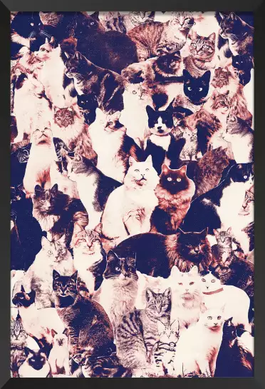 Foule chat - tableau art