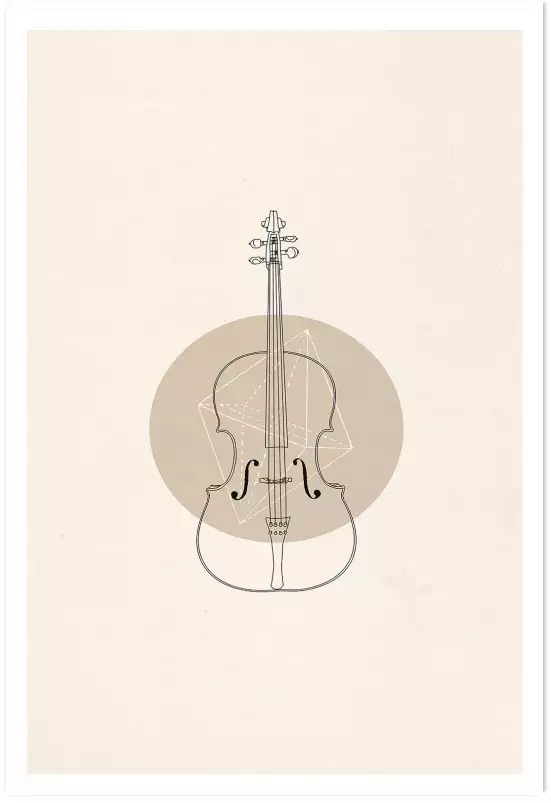 Violoncelle - tableau contemporain