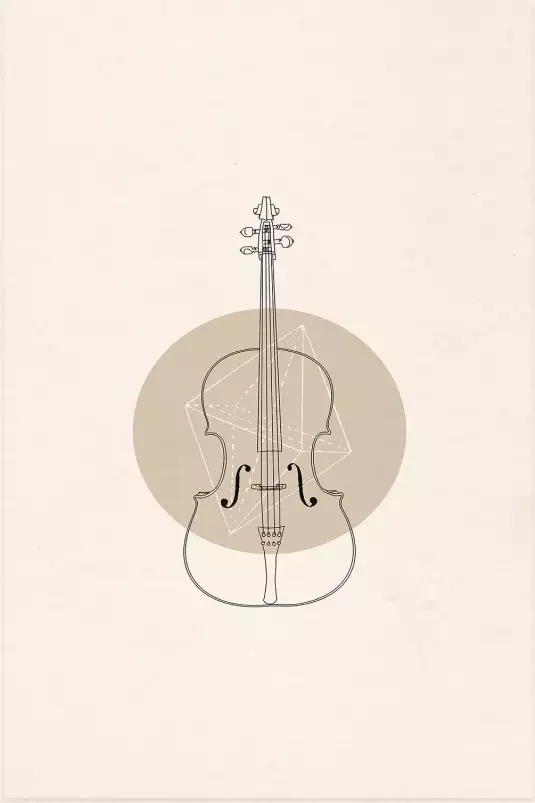 Violoncelle - tableau contemporain