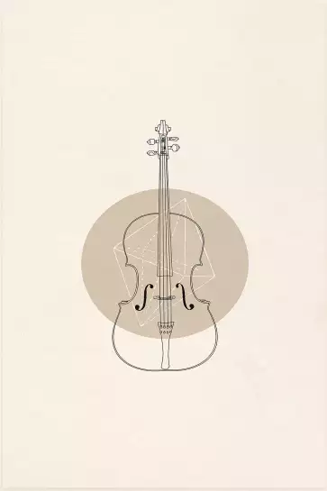 Violoncelle - tableau contemporain