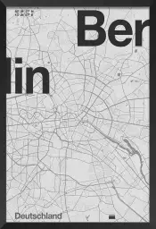 Berlin carte - poster cartographie