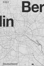 Berlin carte - poster cartographie