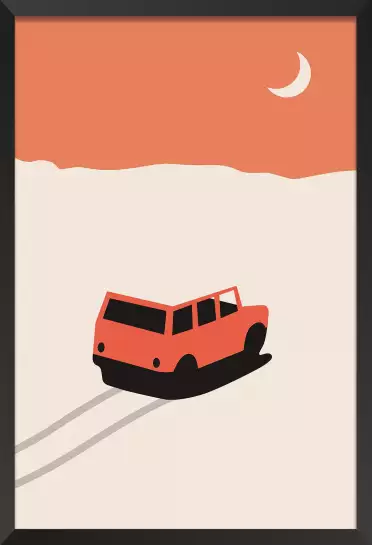 Car dans le désert - affiche voiture