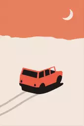 Car dans le désert - affiche voiture