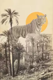 Tiger moon - tableau pop art