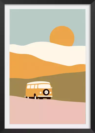 Van sun - affiche voiture vintage