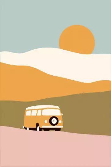 Van sun - affiche voiture vintage