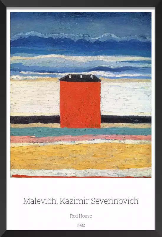 La Maison rouge de Kazimir Malevich - tableau peinture