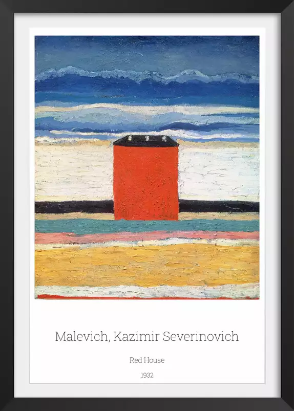 La Maison rouge de Kazimir Malevich - tableau peinture