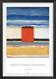 La Maison rouge de Kazimir Malevich - tableau peinture