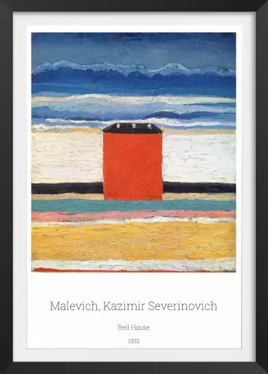 La Maison rouge de Kazimir Malevich - tableau peinture