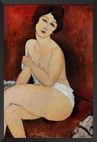 Femme assise de Modigliani - tableau peinture