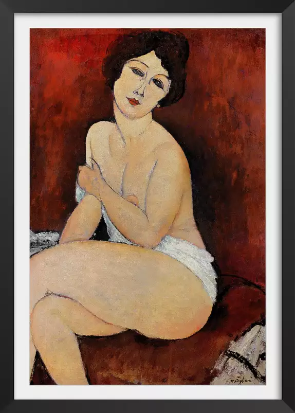 Femme assise de Modigliani - tableau peinture