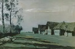 Village de pleine lune de Levitan - tableau celebre